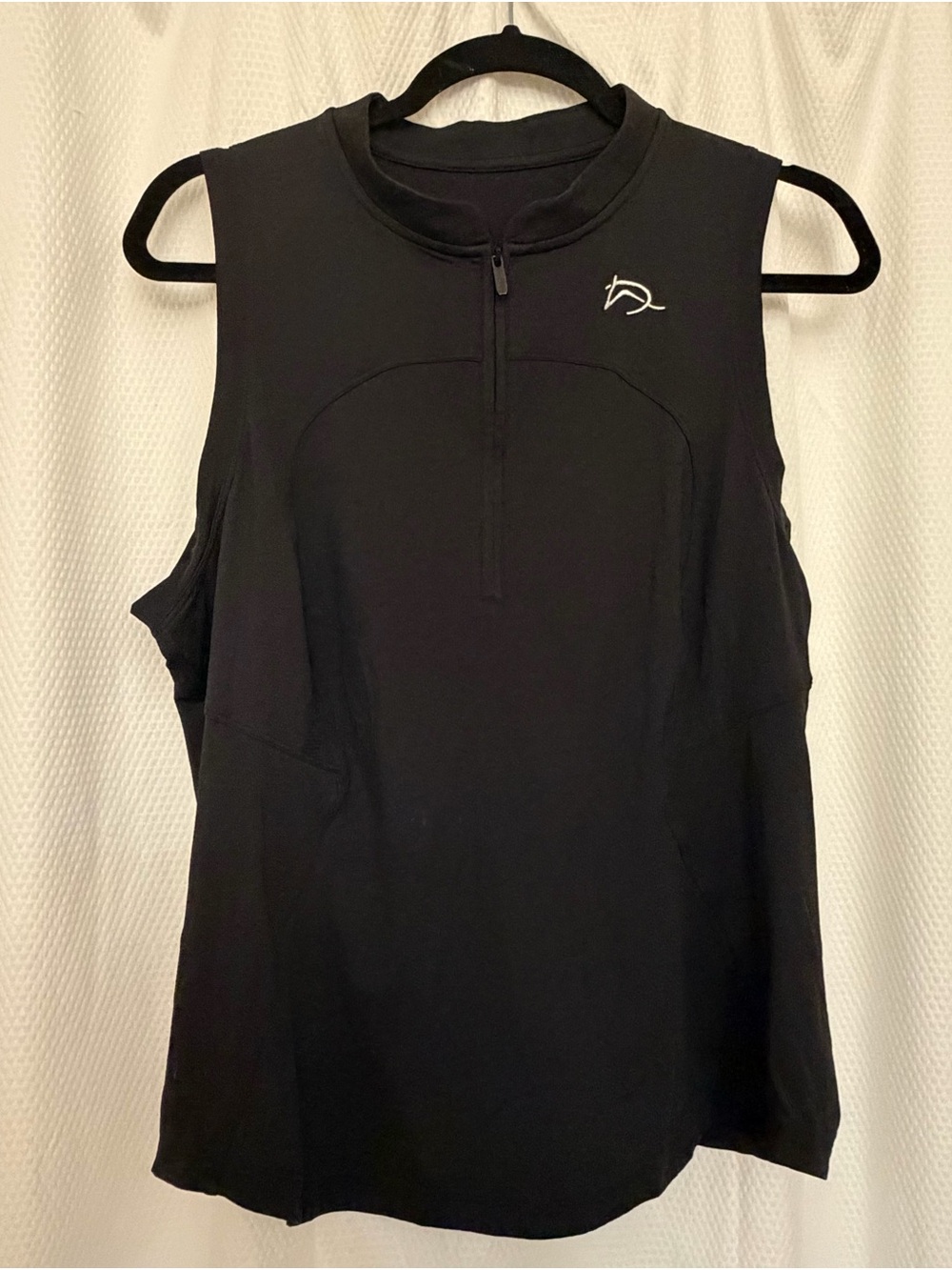 lululemon athletica Black Sleeveless Quarter-Zip Training Tank